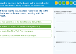 Ordering Key Events in Alexander Hamilton’s Life