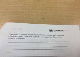 How does Dr. King develop his claim that “one has a moral responsibility to disobey unjust laws”? Explain the evidence he provides and evaluate how this evidence supports his arguments.