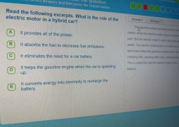 The Role of the Electric Motor in a Hybrid Car What is the role of the electric motor in a hybrid car?