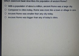 Best Description of the Population of Ancient Rome