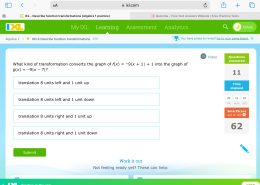 What kind of transformation converts the graph of f(x) = -9|x + 1| + 1 into the graph of g(x) = -9|x – 7|?