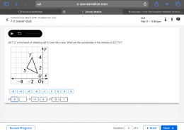 ΔS’T’U’ is the result of reflecting ΔSTU over the y-axis. What are the coordinates of the vertices of ΔS’T’U’? S