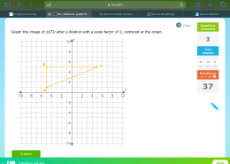 Graph the image of ΔSTU after a dilation with a scale factor of 2, centered at the origin.