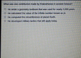 Contribution of Eratosthenes in Ancient Greece