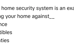 Buying a home security system is an example of protecting your home against risk