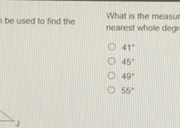 What is the measure of angle LKJ? Round to the nearest whole degree.