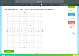 Graph the image of D(3, 2) after a rotation 180° counterclockwise around the origin.