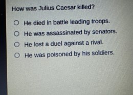 How was Julius Caesar killed?