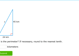 What is the perimeter? If necessary, round to the nearest tenth kilometers