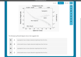 The Hertzsprung-Russell diagram shown here suggests that