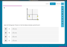 Applying the Pythagorean Theorem to Find the Distance Between Points B and C