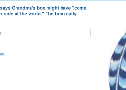 Karla’s mom says Grandma’s box might have “come from the other side of the world.” The box really came from