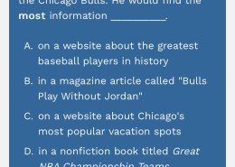 Suppose Dre wants to find out about the Chicago Bulls. He would find the most information _________.