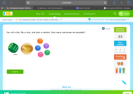 You roll a die, flip a coin, and pick a marble. How many outcomes are possible?