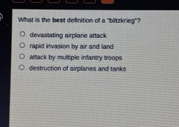 What is the best definition of a “blitzkrieg”?
