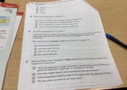 Which keyword from “Chapter 7” lets Jonas know he was skipped during the assignments?  

What is the central idea of “Chapter 7”?  

What does the word serenely suggest about Fiona in “Chapter 7”?  

Which sentence from “Chapter 7” best illustrates that Jonas is nervous about the Assignment Ceremony?