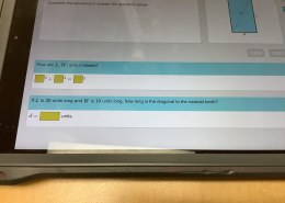 How are L, W, and d related?  
If L is 30 units long and W is 10 units long, how long is the diagonal to the nearest tenth?  
d = _________ units