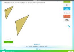 If these two figures are similar, what is the measure of the missing angle?