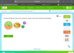 You spin the spinner, flip a coin, and pick a marble. How many outcomes are possible?