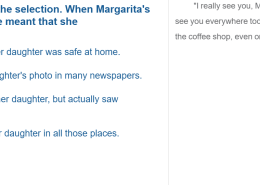 When Margarita’s mother said this, she meant that she