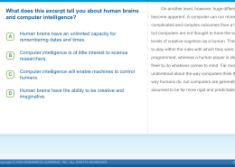 What does this excerpt tell you about human brains and computer intelligence?
