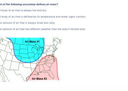Which of the following accurately defines air mass?