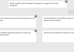 Which outcome is NOT possible for the graph of a system of two linear equations?