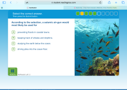 According to the selection, a seismic air-gun would most likely be used for