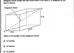 What is the length of the diagonal brace?