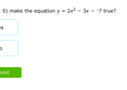 Does (7, 0) make the equation y = 2x² – 3x – -7 true?