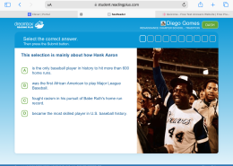 This selection is mainly about how Hank Aaron