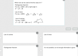 Which rule can be used to find the value of t ?