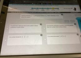 Carson evaluated 3/4 ÷ 3/4 and got an answer of 8/9. Which statement is true